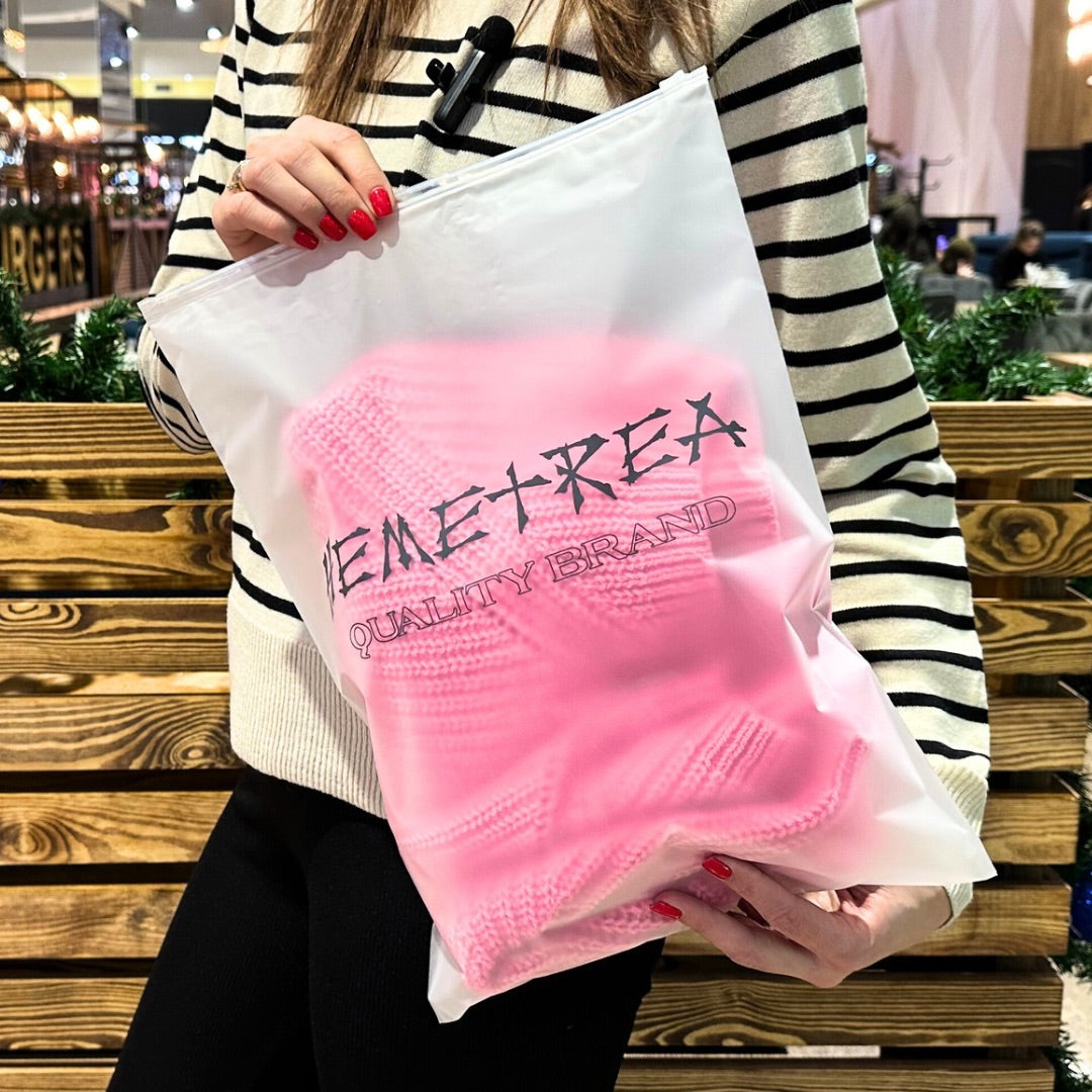 Custom Frosted Zipper Bags 15х20cm (5.9х7.9in) White