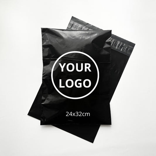 Poly Mailers shipping bag 24х32cm (9.4x12.6in) Black