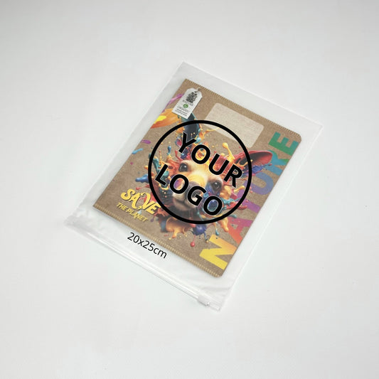 Custom Frosted Zipper Bags 20х25cm (7.9x9.8in) White
