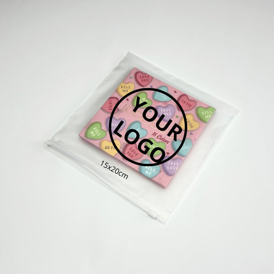 Custom Frosted Zipper Bags 15х20cm (5.9х7.9in) White