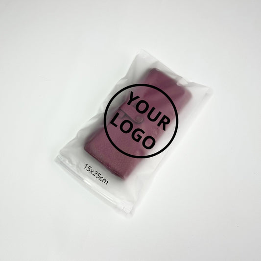 Custom Frosted Zipper Bags 15х25cm (5.9x9.8in) White
