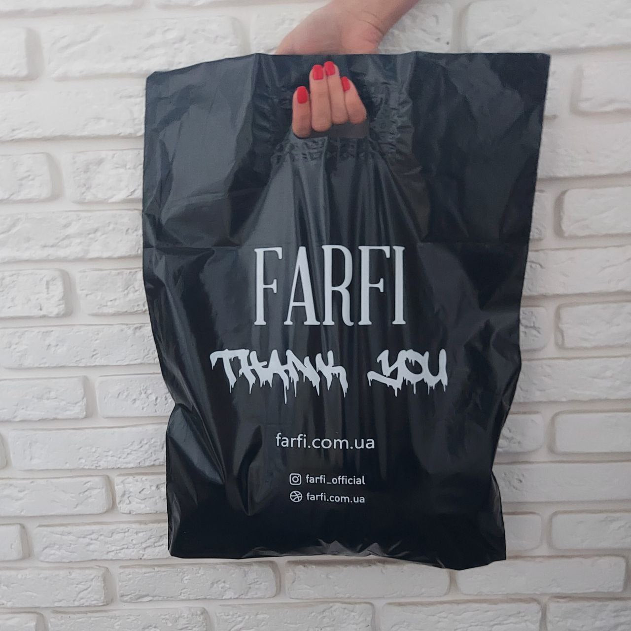 Custom Plastic Shopping Bags 40x50cm (15.7x19.6in) Black