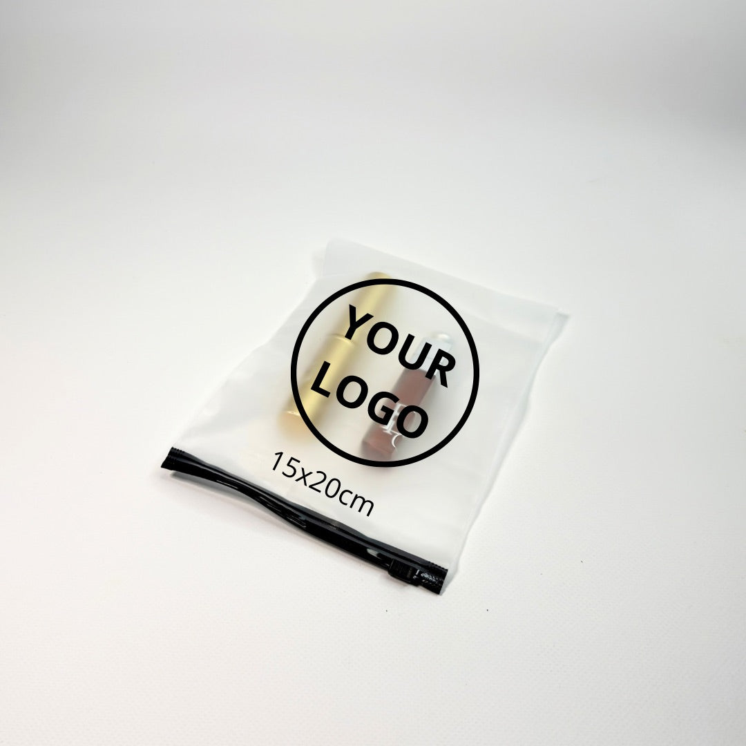 Custom Frosted Zipper Bags 15х20cm (5.9x7.9in) White