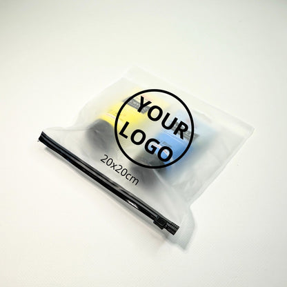 Custom Frosted Zipper Bags 20х20cm (7.9x7.9in) White
