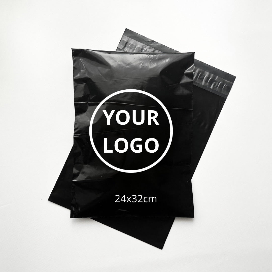 Poly Mailers shipping bag 24х32cm (9.4x12.6in) Black