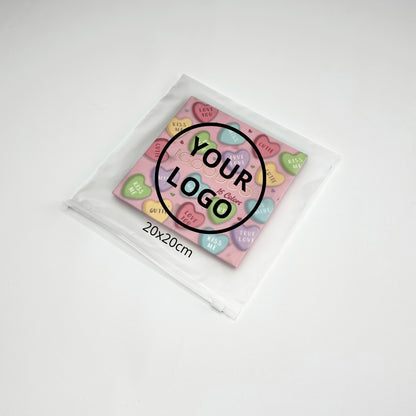 Custom Frosted Zipper Bags 20х20cm (7.9x7.9in) White