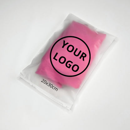 Custom Frosted Zipper Bags 20х30cm (7.9x11.8in) White