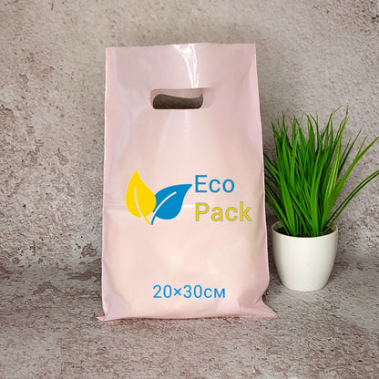 Custom Plastic Shopping Bags 20x30cm (7.9x11.8in) Pink